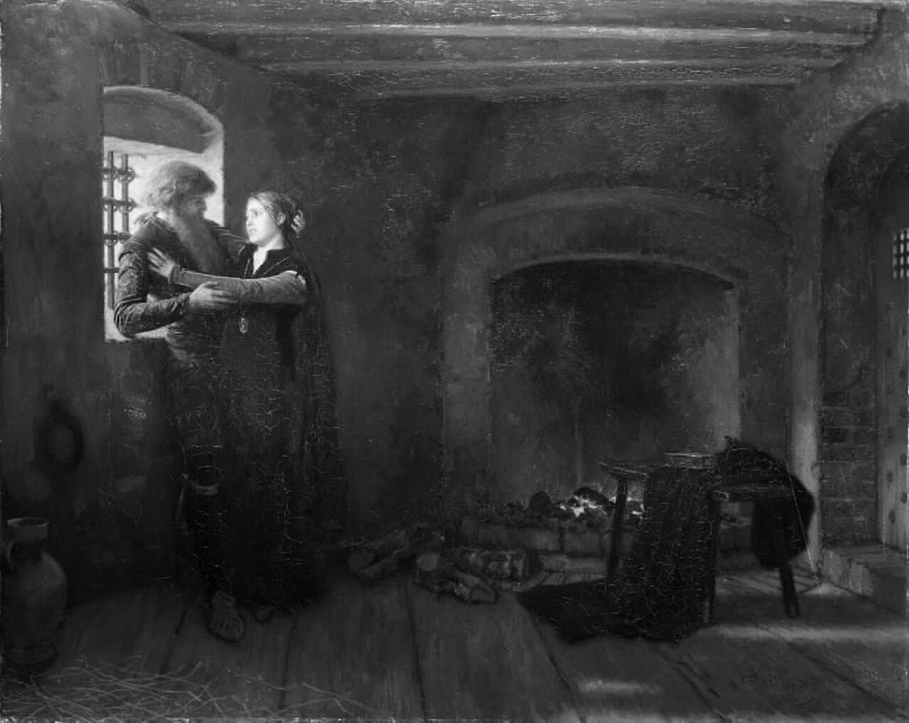Kaarina Maununtytär vierailee syrjäytetyn Eerikin luona vankilassa, kuten Georg von Rosen sen kuvitteli 1881. Hän eli Eerikin jälkeen kolmekymmentäviisi vuotta, vapautettuna tämän kuollessa hiljaiseen kartanoon Suomessa.