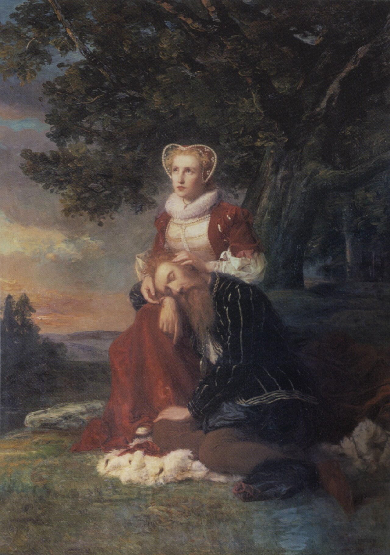 Eerik XIV ja Kaarina Maununtytär, Erik Johan Löfgrenin romanttisessa kaksoismuotokuvassa vuodelta 1864 — kuningas ja vanginvartijan tytär, jonka hän kruunasi.