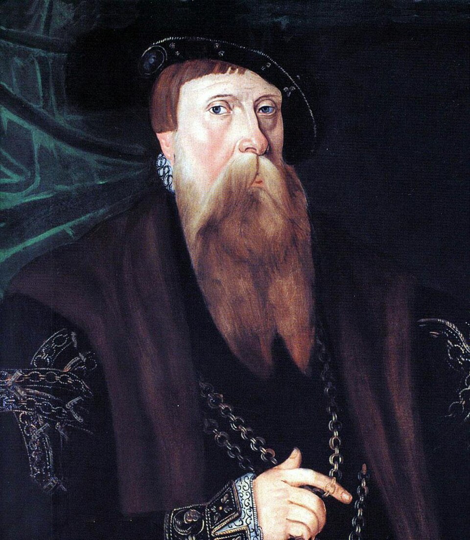 Kustaa vanhuudessaan — epäluuloinen, kostonhaluinen ja vertaansa vailla propagandistina. Maalaus on kopio kadonneesta 1550-luvun alkuperäisteoksesta. Niille miehille, jotka hän teloitti luvattuaan heille armon, 'isänmaan isä' oli jotakin aivan muuta.