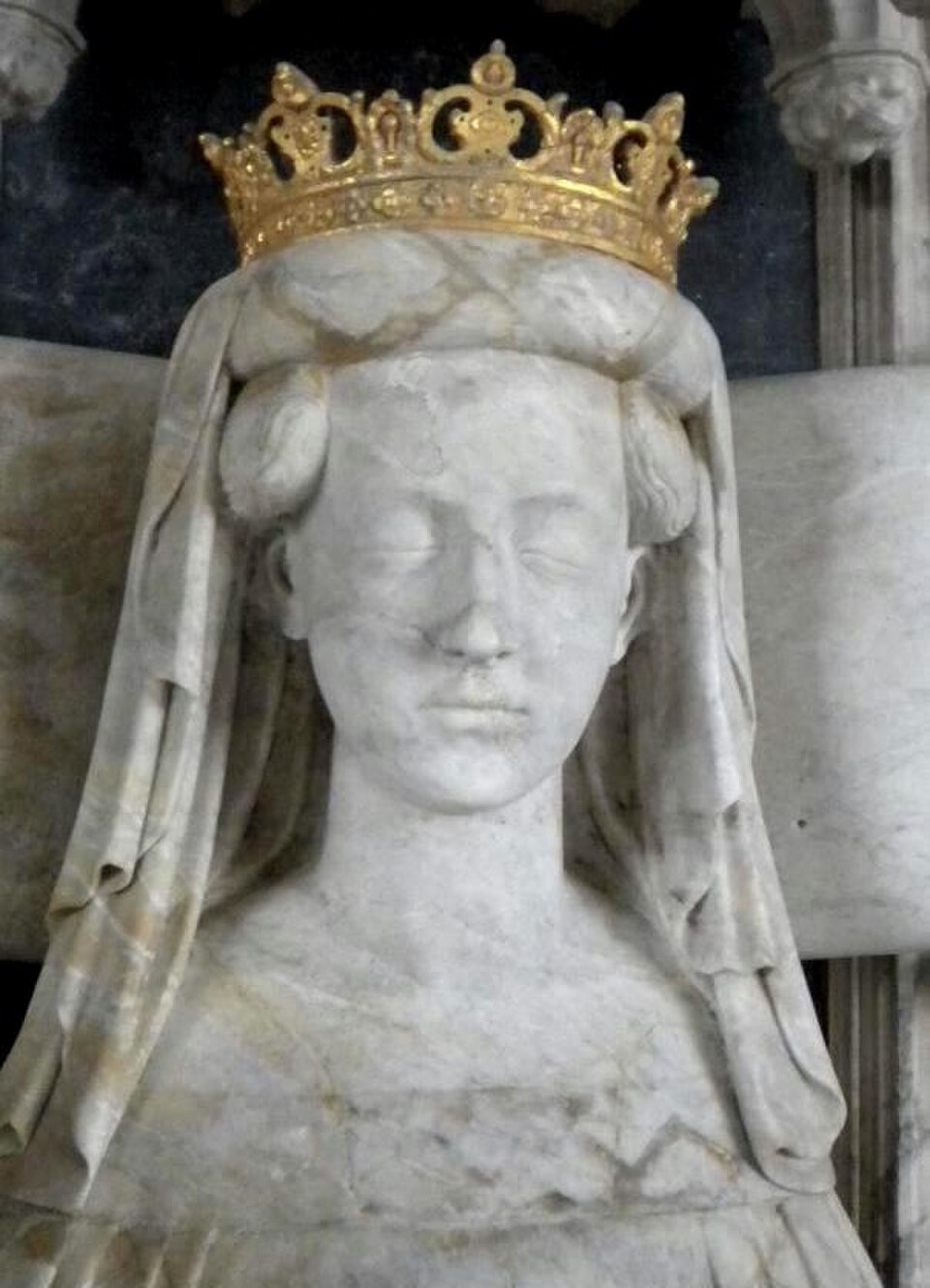 Margareeta I, joka peri taistelun hänen omaisuudestaan ja muutti sen Kalmarin unioniksi (hautakuva, Roskilde).